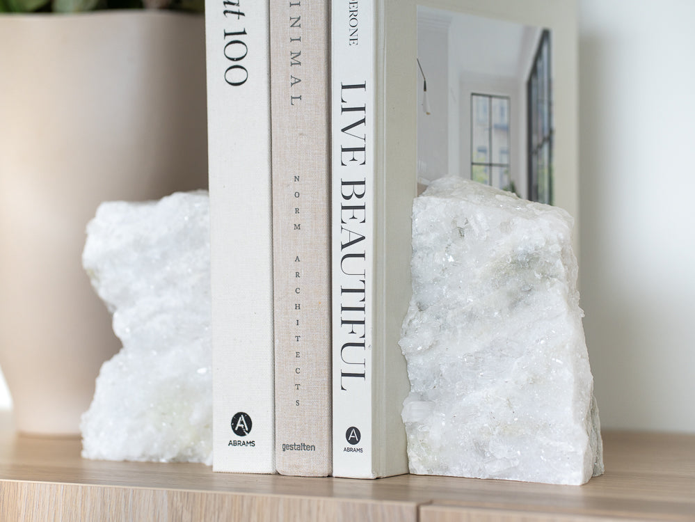 Sophia Crystal Druse Bookends