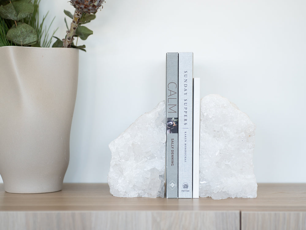 Sophia Crystal Druse Bookends